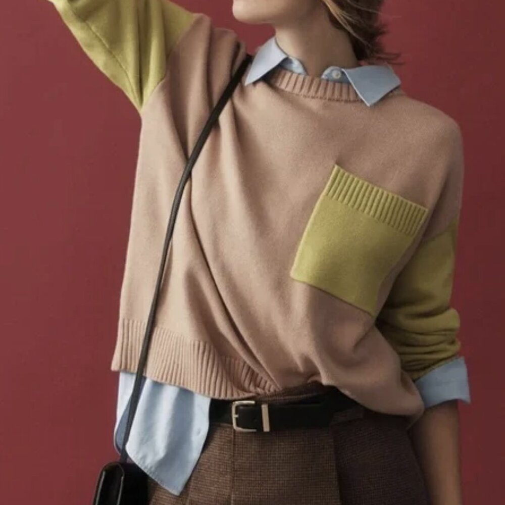 Anthropologie | DOLAN colorblock crewneck sweater
